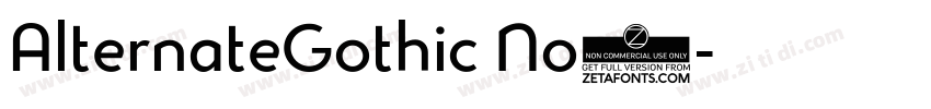 AlternateGothic No2字体转换